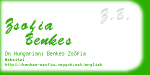 zsofia benkes business card